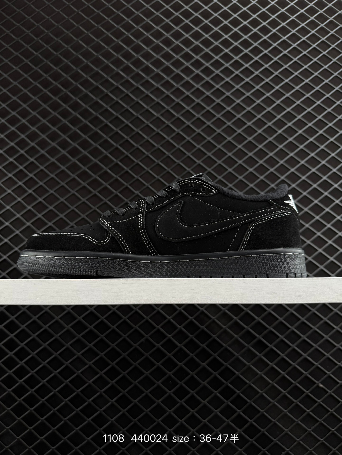 fragment design x Travis Scott x Nike Air Jordan 1 Low OG SP”Black/Green Toe“